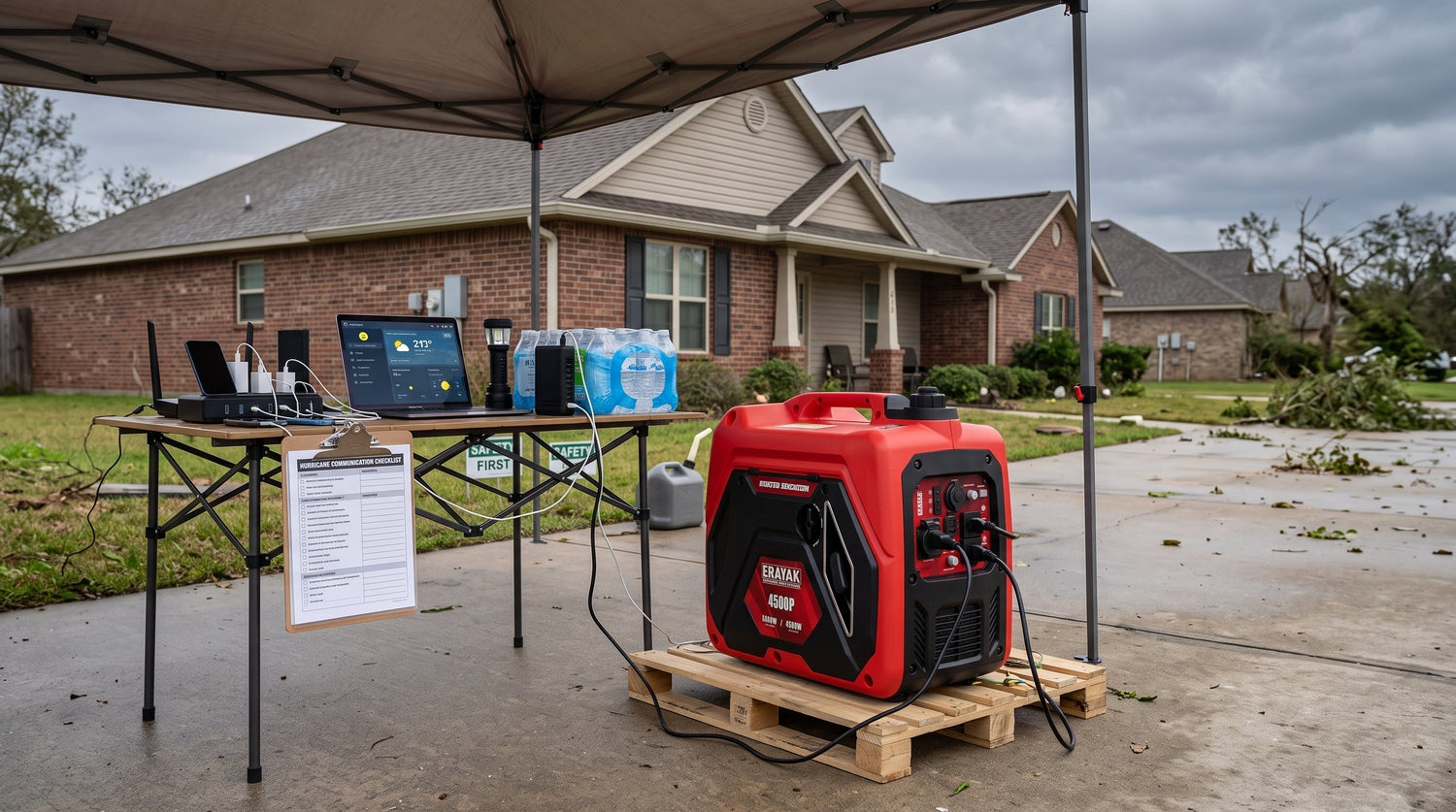 Generator for Internet and Phone Charging During a Hurricane