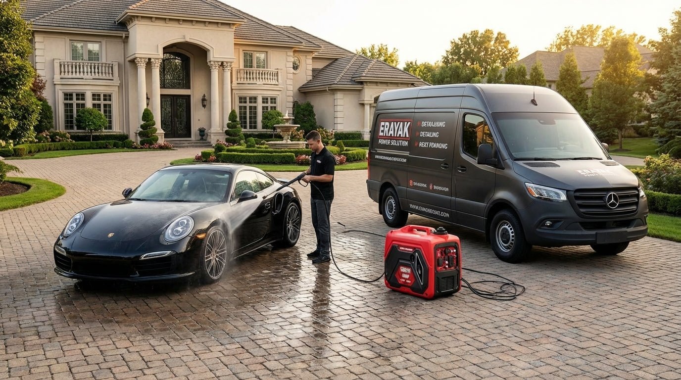 Best Quiet Generator for a Mobile Detailing Business in 2026 - Erayak Power