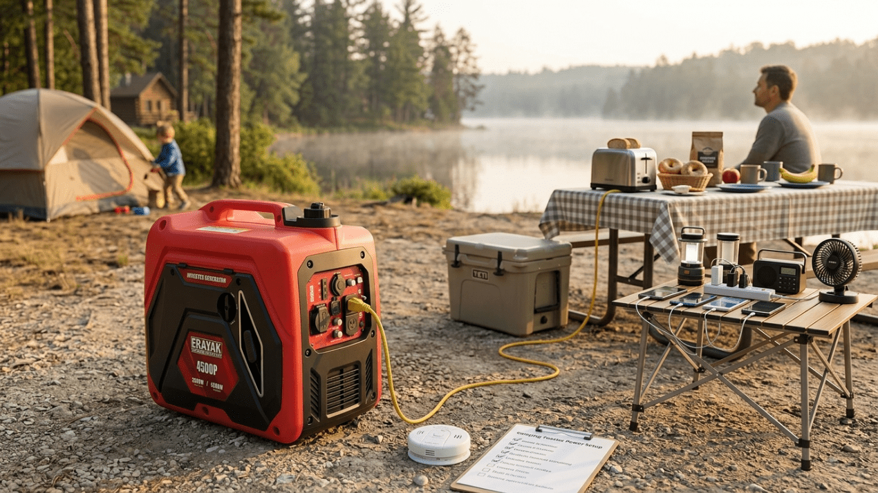 Camping Toaster Power Setup: Generator Guide for Outdoor Breakfast Stations - Erayak Power
