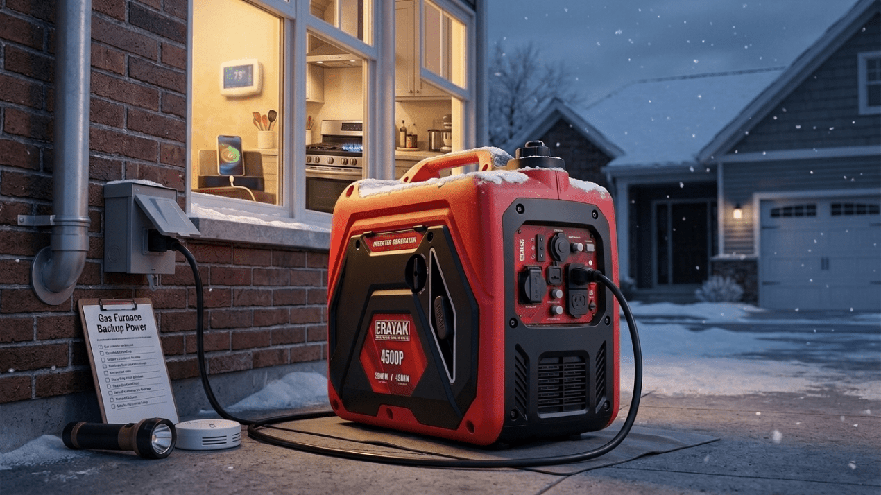 Can a Portable Generator Power a Gas Furnace? Backup Heat Guide - Erayak Power