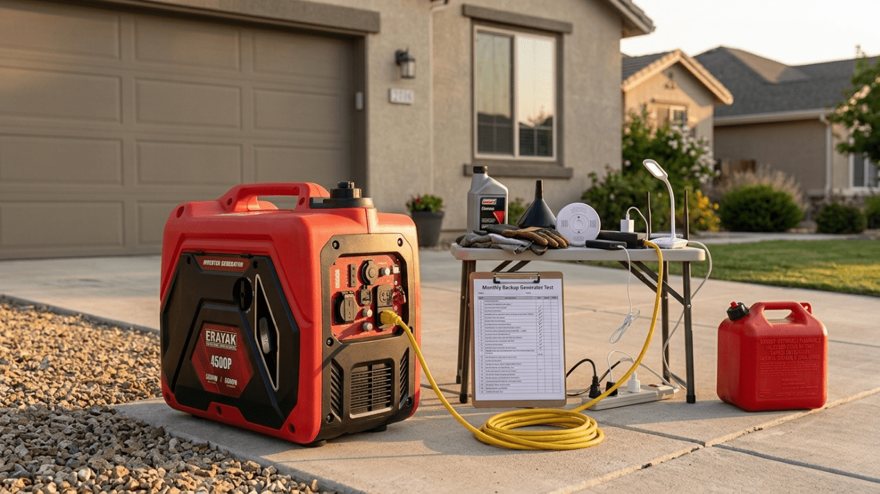How Often Should You Start Your Backup Generator? Maintenance Schedule for Home Backup Power - Erayak Power