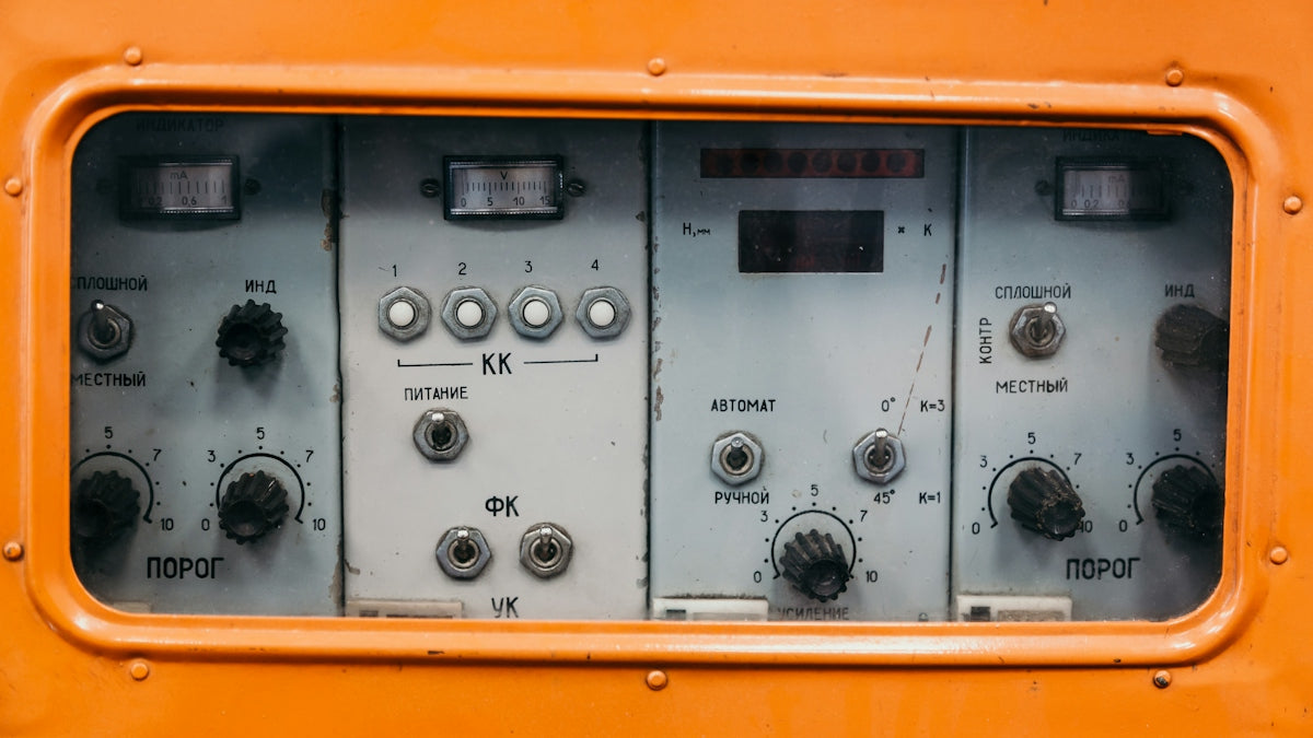 orange and gray control panel