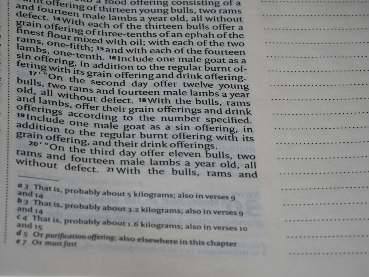 A page of printed text from a religious book with numbered verses