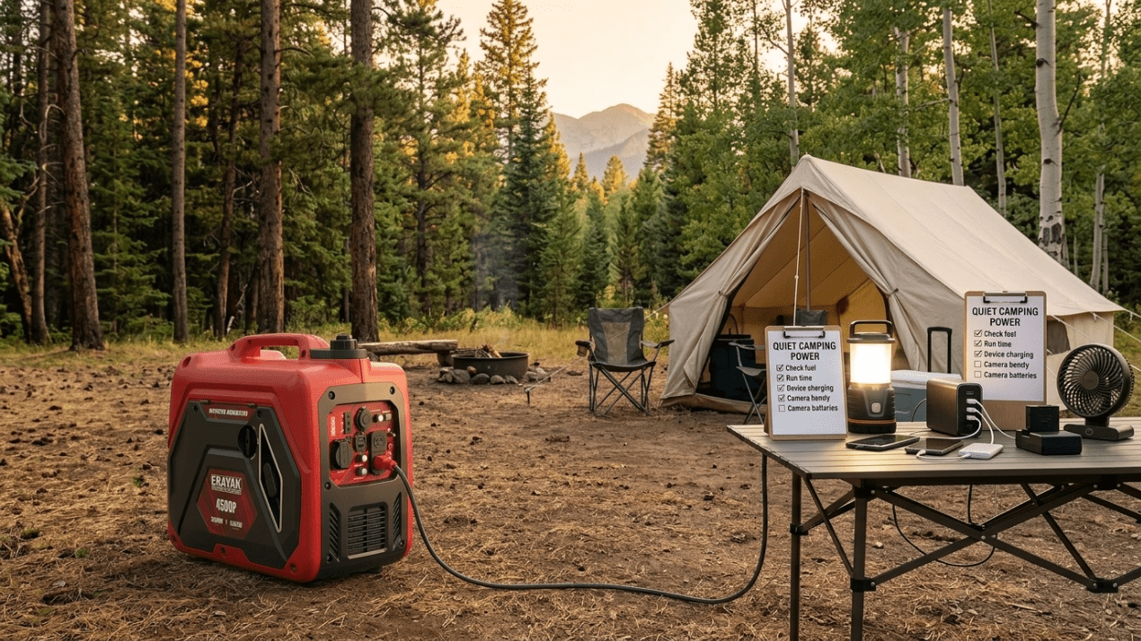 Quiet Generator for Camping: How to Choose Low-Noise Outdoor Power - Erayak Power