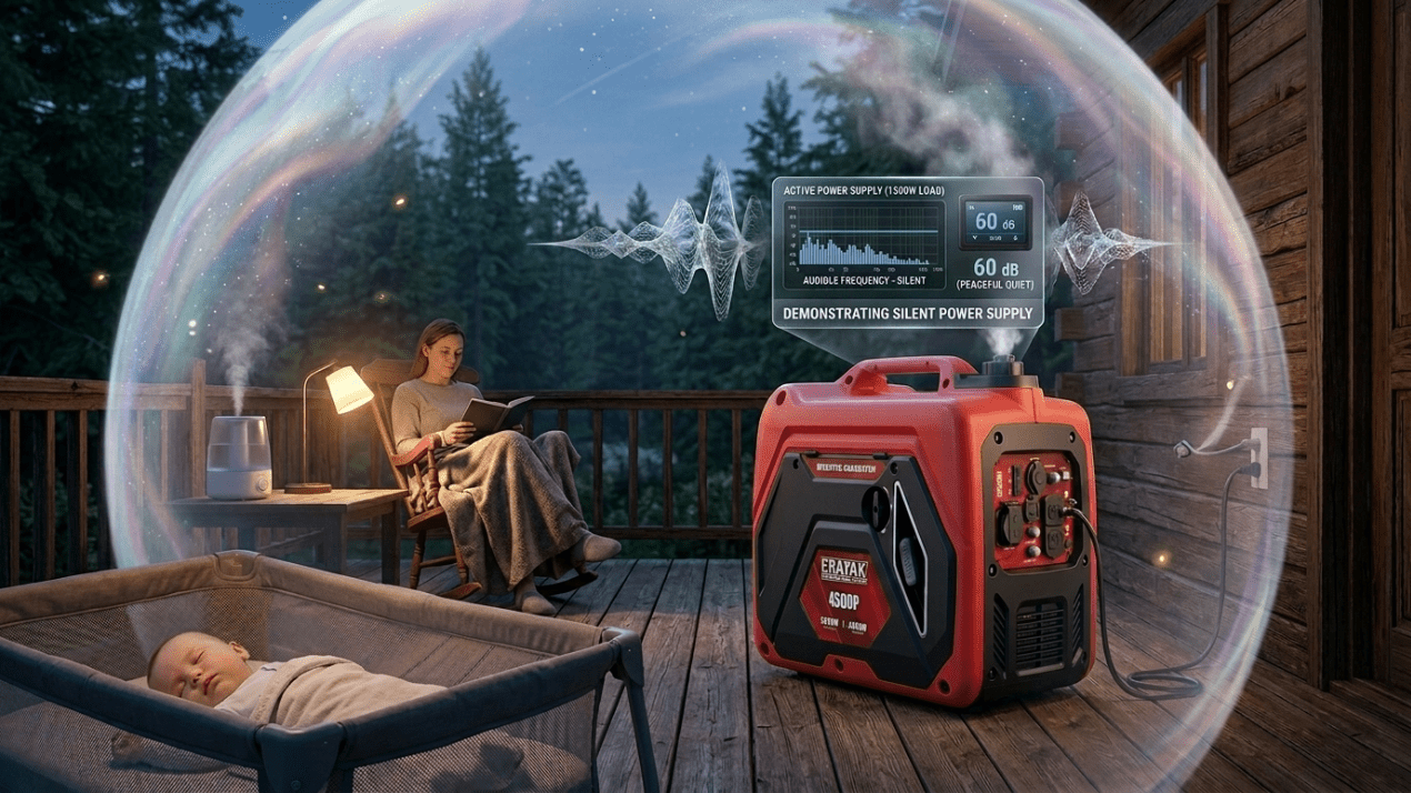 Quiet Generator for Remote Work During a Power Outage - Erayak Power