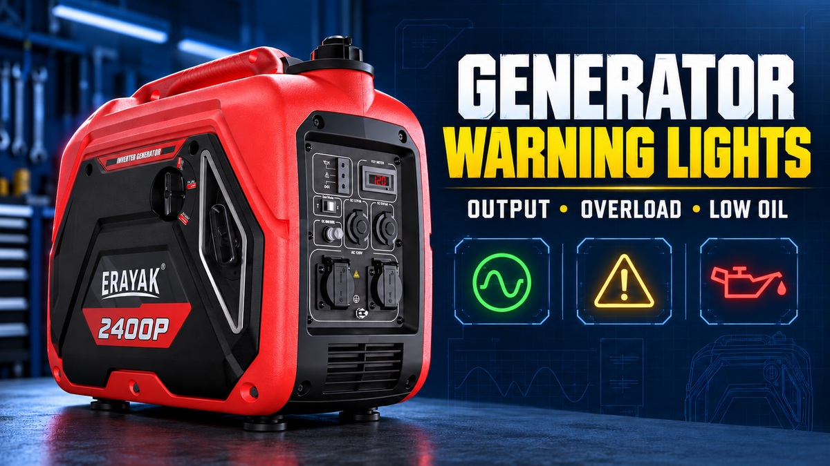 Inverter Generator Warning Lights Explained: Output, Overload and Low Oil