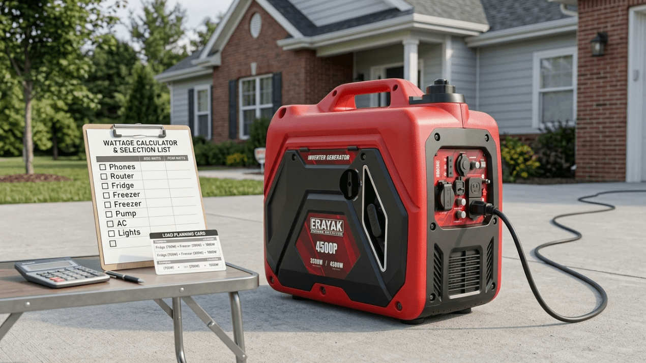 What Size Generator Do I Need? Generator Wattage Guide - Erayak Power