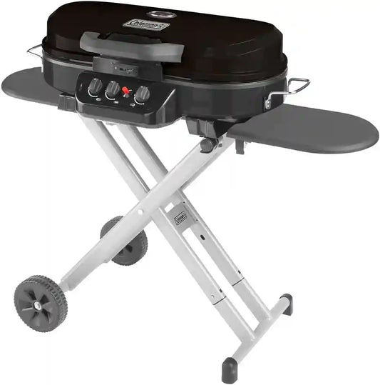 Roadtrip 285 Portable Stand-Up Propane Grill with 3 Adjustable Burners & Instastart Ignition, 20,000 Btus of Power for Outdoor Cooking, Camping, Tailgating, Grilling, Bbqs, & More