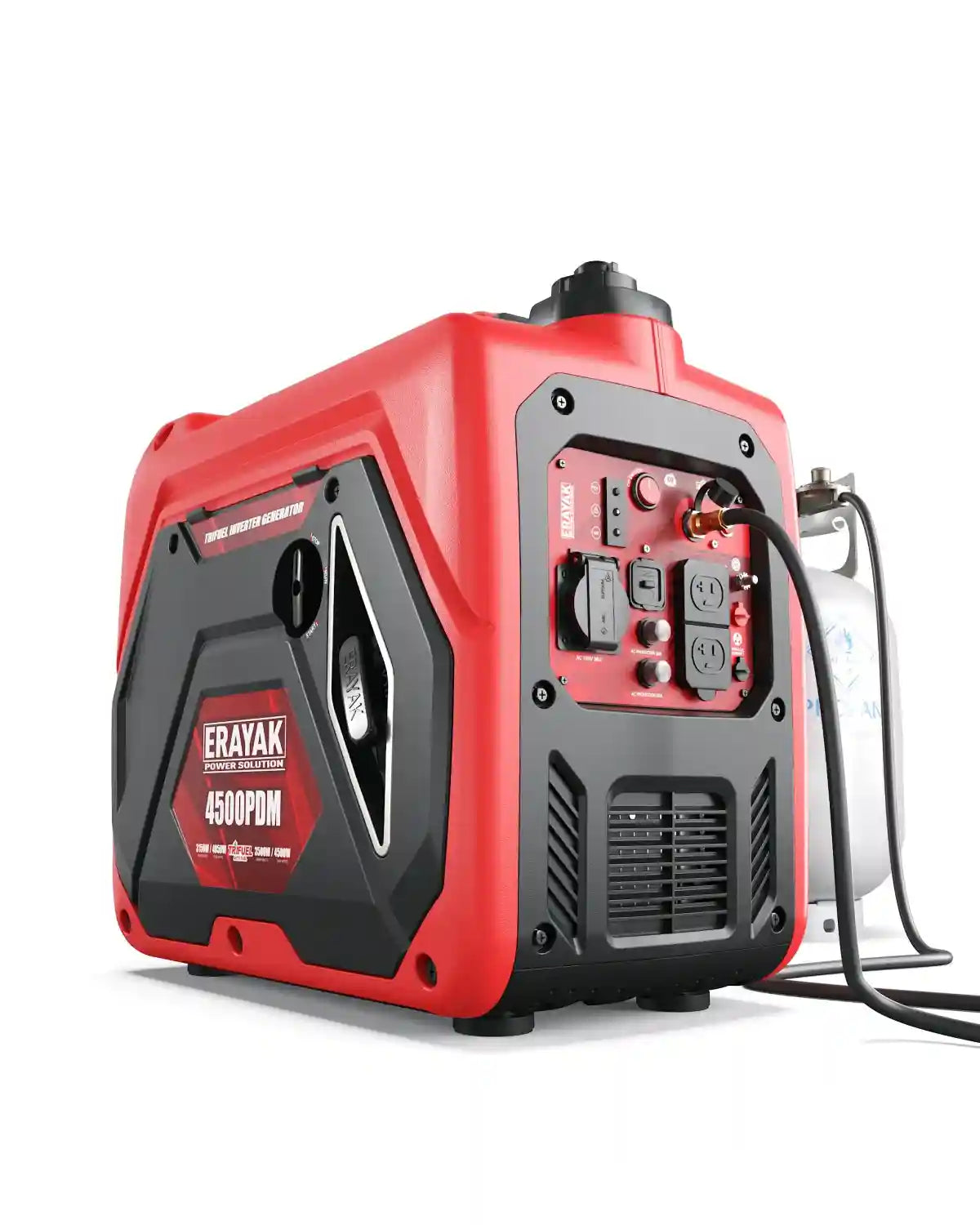 Générateur inverseur portable Erayak 4 500 W, silencieux, bicarburant, EYG4500PD