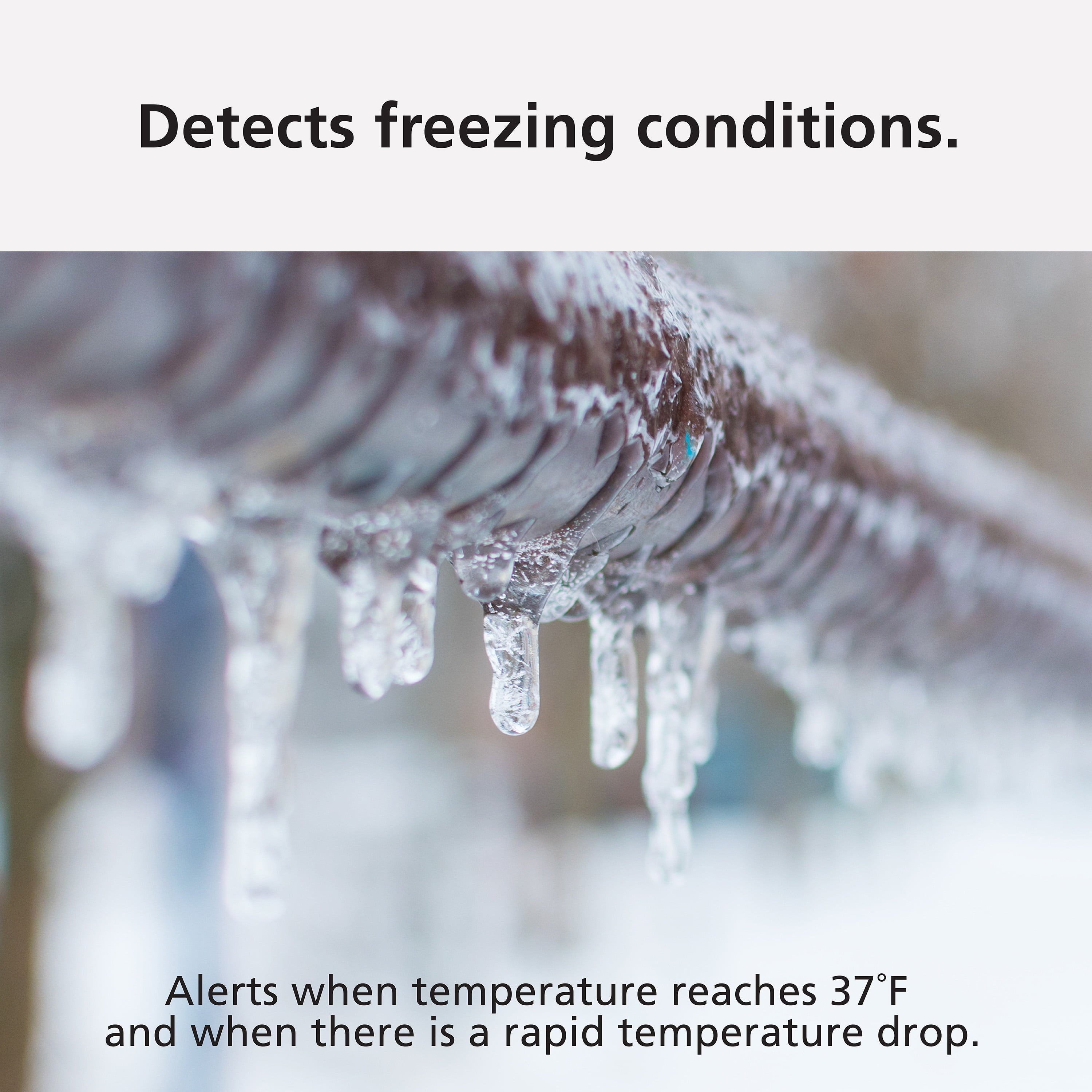 Battery Operated Smart Water Leak Detector & Freeze Alarm with Wi-Fi