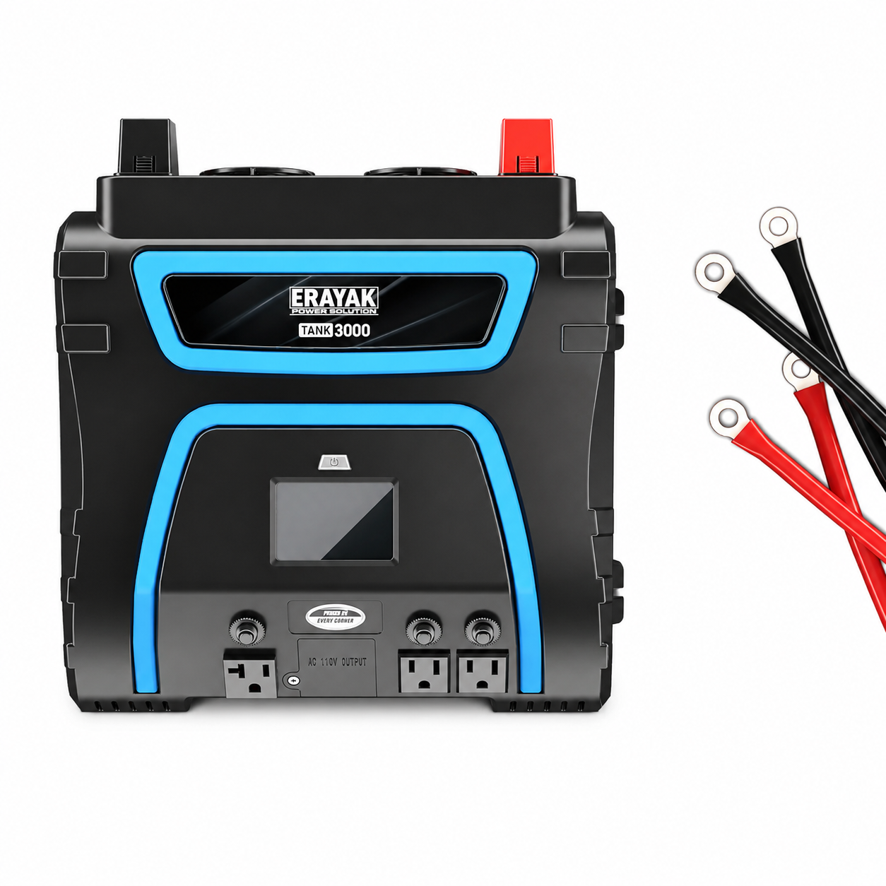 Erayak 3000W Power Inverter, 12V DC to 120V AC, LCD Display, Modified Sine Wave