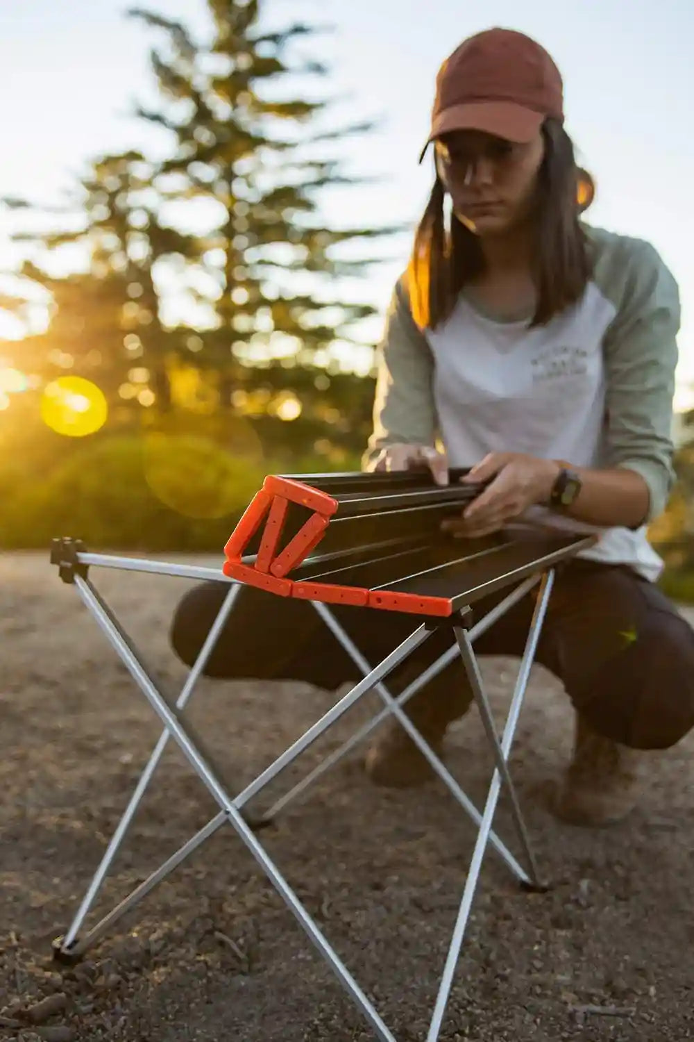 Sportneer Camping Table, Camping Tables That Fold up Lightweight Camp Table Portable Table Foldable Aluminum Folding Camp Table for Camping Picnic Backpacking Beach BBQ Cooking
