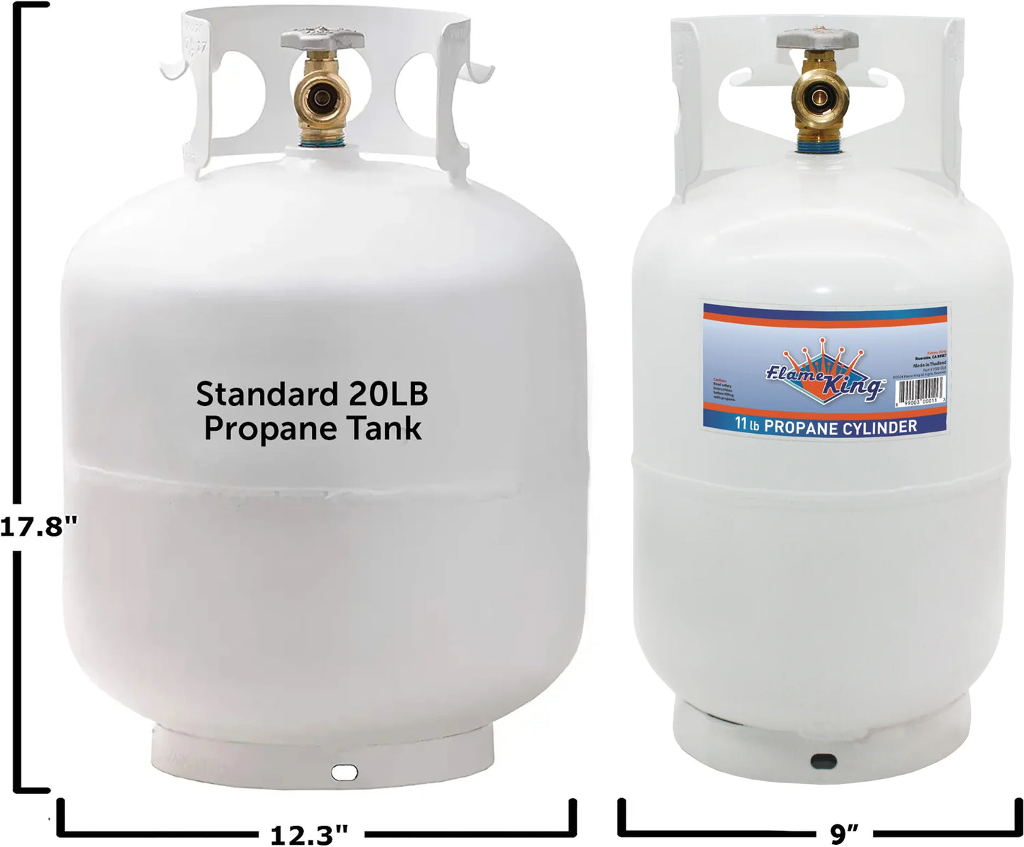 10LB Empty Steel Propane Tank LP Cylinder W/ Type1 OPD Valve, for Grills & Bbqs