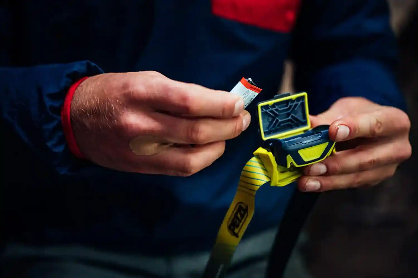 PETZL Tikka Headlamp - Compact 350 Lumen Light with Red Lighting, for Hiking, Climbing, Running, and Camping - Grey