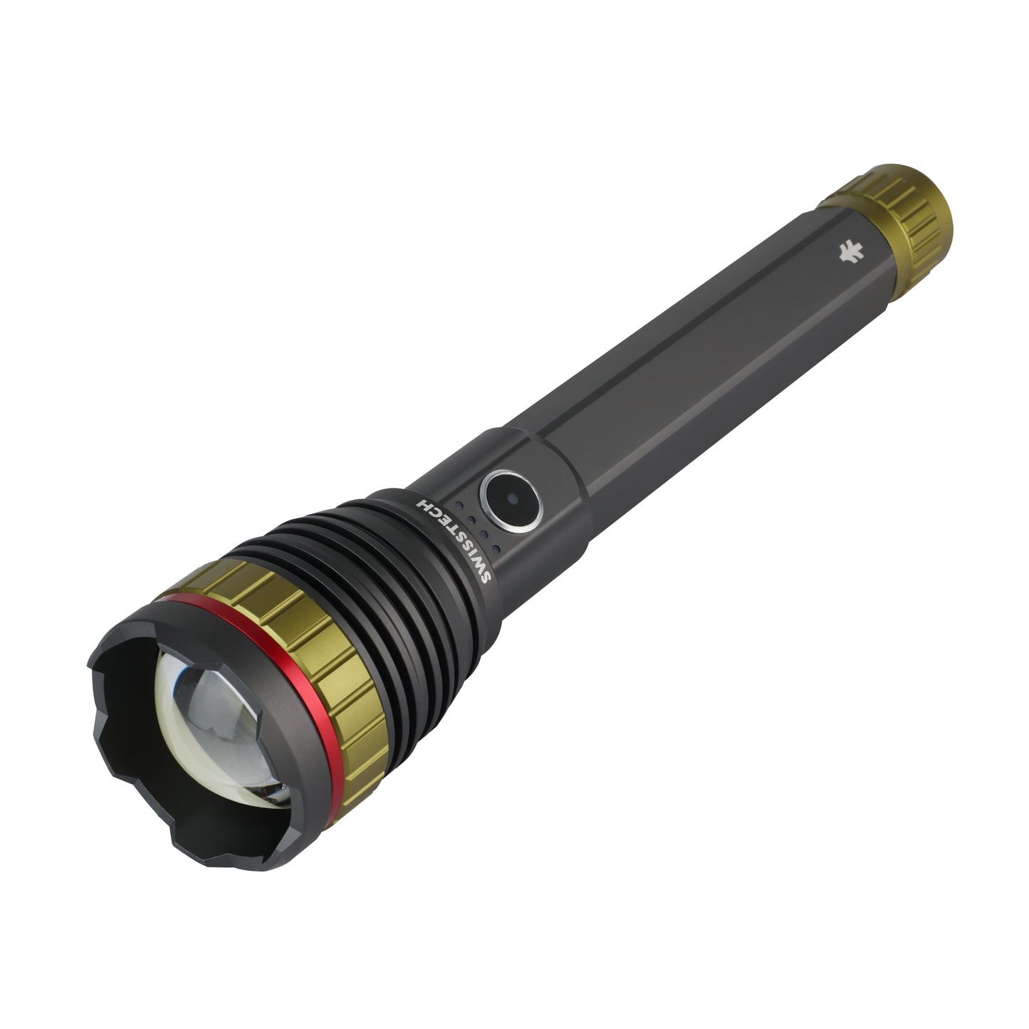 10,000 Lumen Rechargeable LED Flashlight with Power Bank, Waterproof for Camping