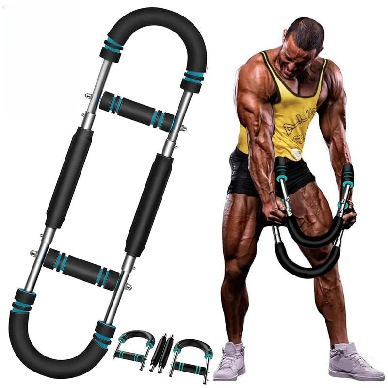 Adjustable Resistance Arm Trainer - Strengthen Chest & Arms with Portable Power Twister Bar (60-110LBS) for Home Fitness