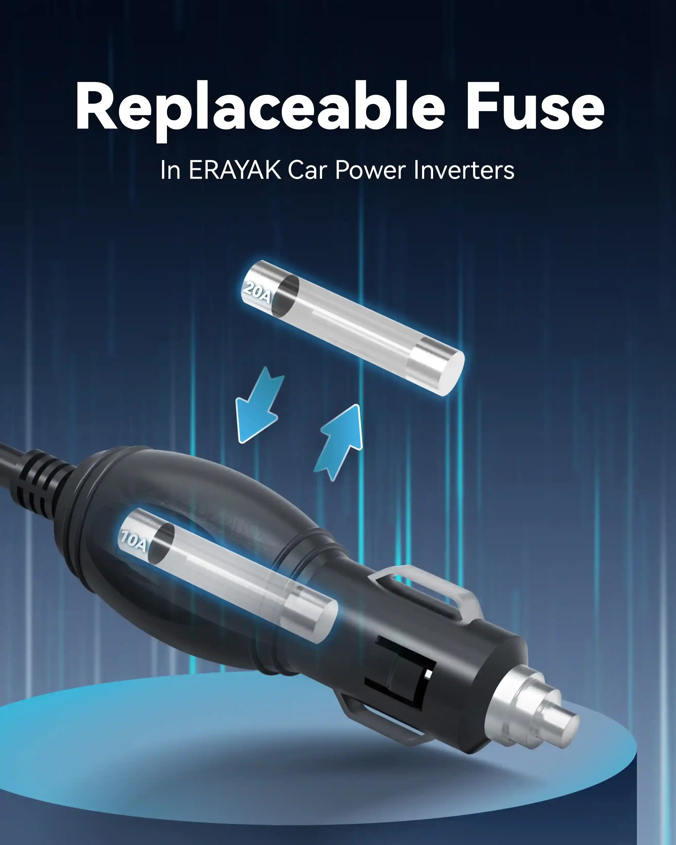 Erayak 12V 200W Continuous Power Inverter USB-C Charger, 3.1A USB for Car, Truck