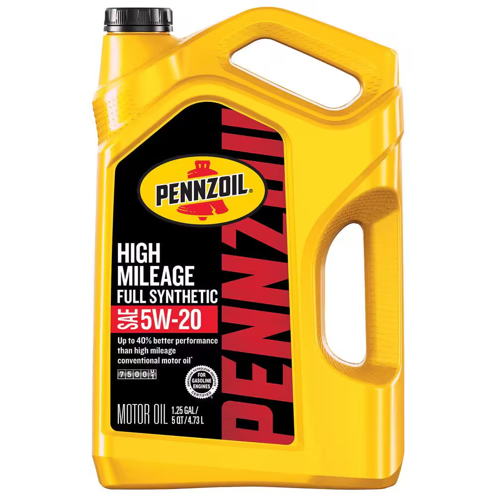 Full Synthetic High Mileage Motor Oil SAE 5W-20 Motor Oil 5 Qt.