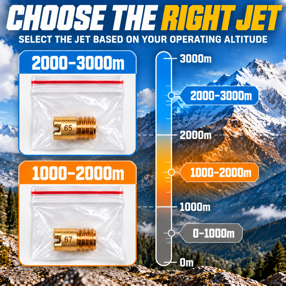 ERAYAK High Altitude Kit for 2400P Inverter Generator (3000–12000 ft)