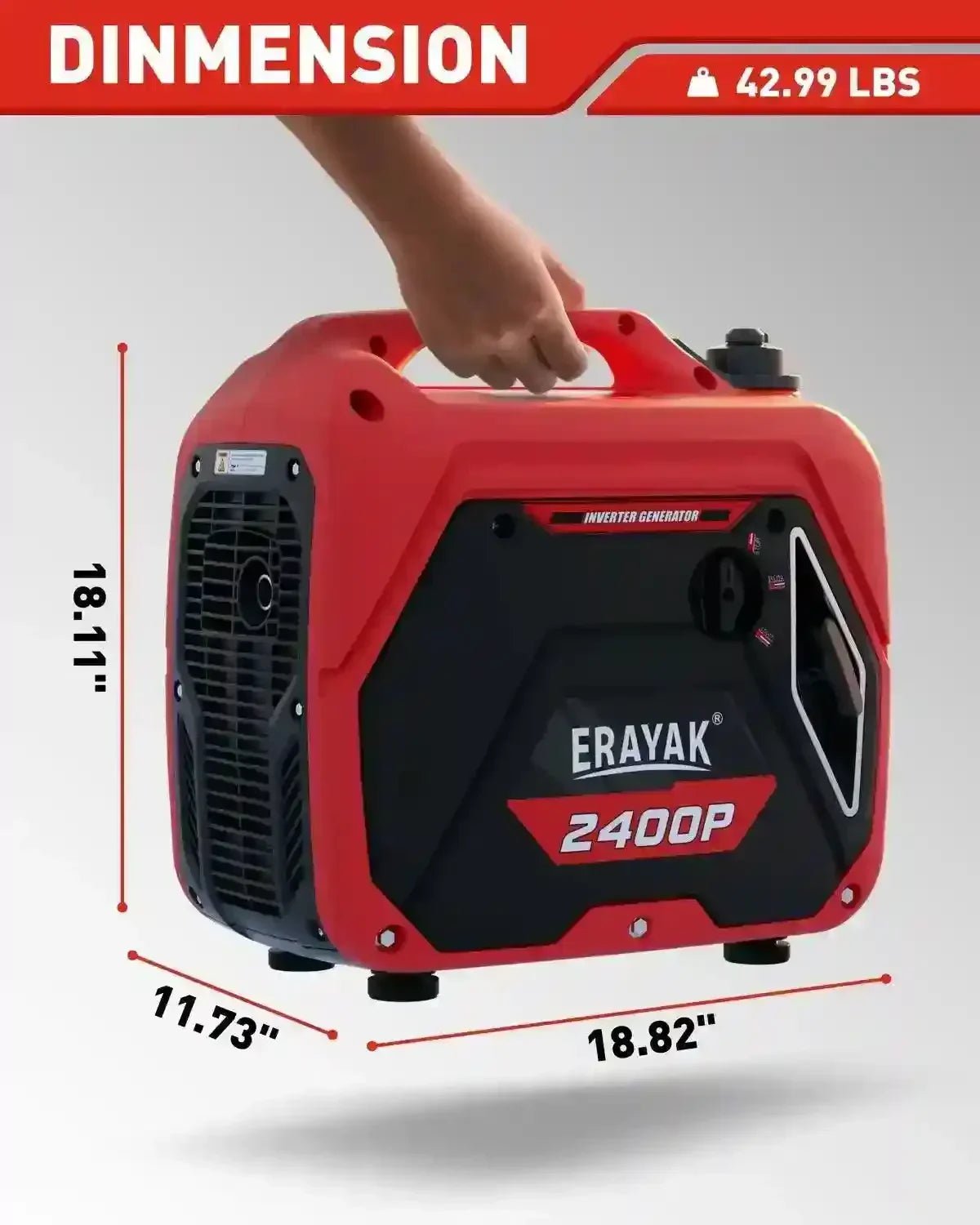 Certified Refurbished | Erayak 2400P Inverter Generator – Factory Renewed, Same Reliable Power at a Lower Price - Erayak Power