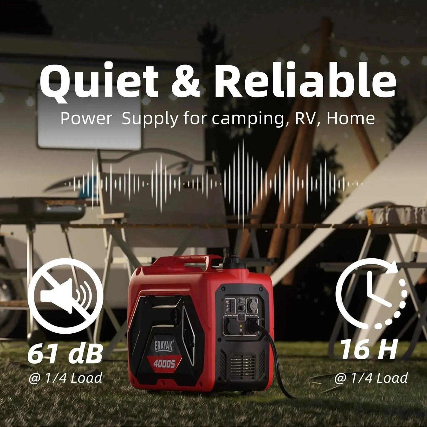 Erayak 4000S Portable Inverter Generator - Reliable Power for Home, RV, and Emergencies - Erayak Power