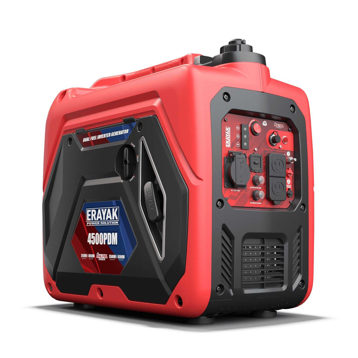 Erayak 4500PD 4500W Dual-Fuel Inverter Generator for RV & Home Backup - Erayak Power - Portable Inverter Generator - EK-4500PDE