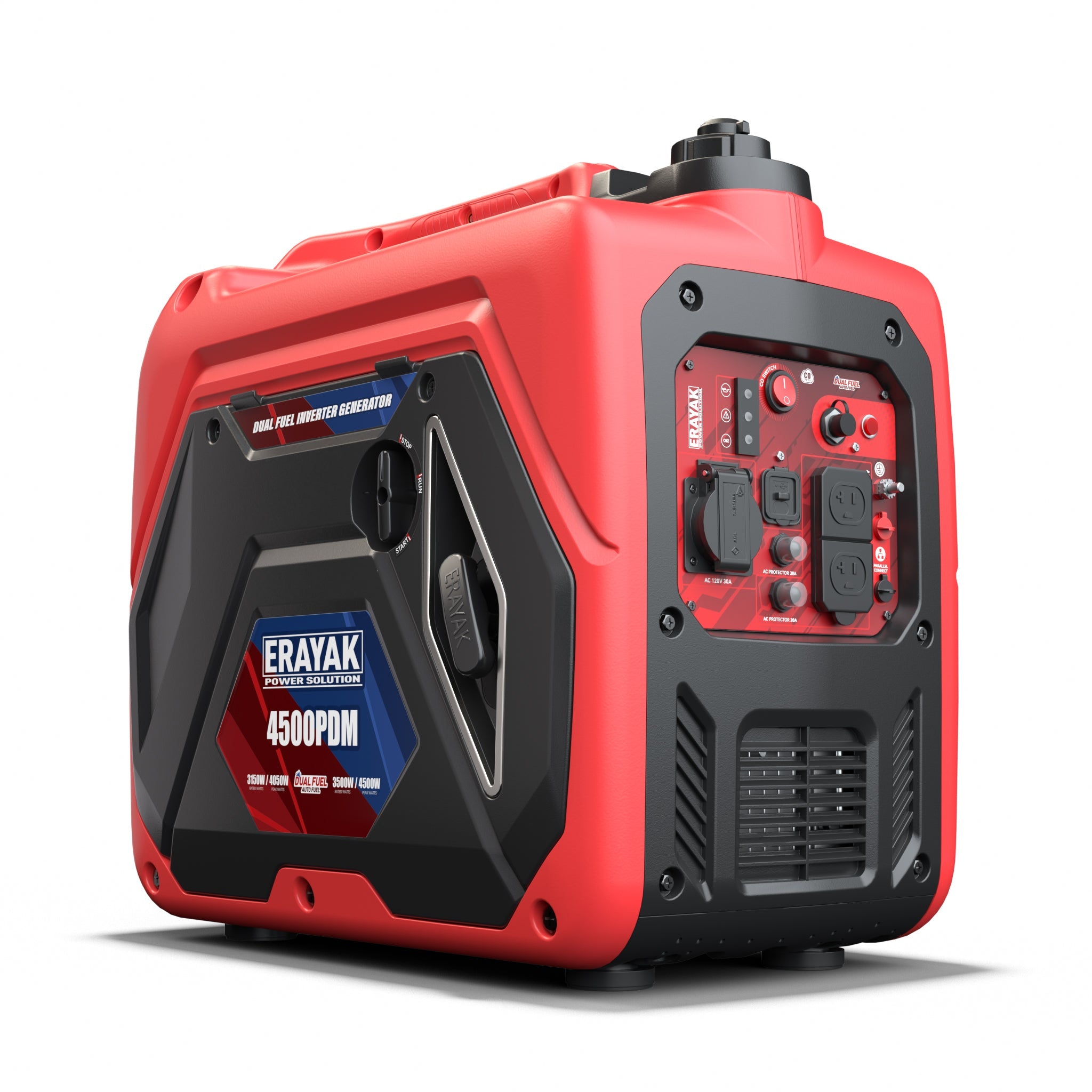 Erayak 4500PDM 4500W Dual-Fuel Inverter Generator for RV & Home Backup - Erayak Power - Portable Inverter Generator - EK-4500PDM