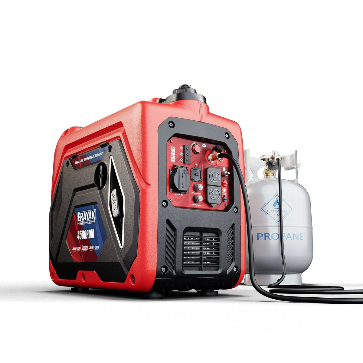 Erayak 4500W Dual-Fuel Inverter Generator | 4500PDM - Erayak Power - Portable Inverter Generator - US-4500PDM-Single