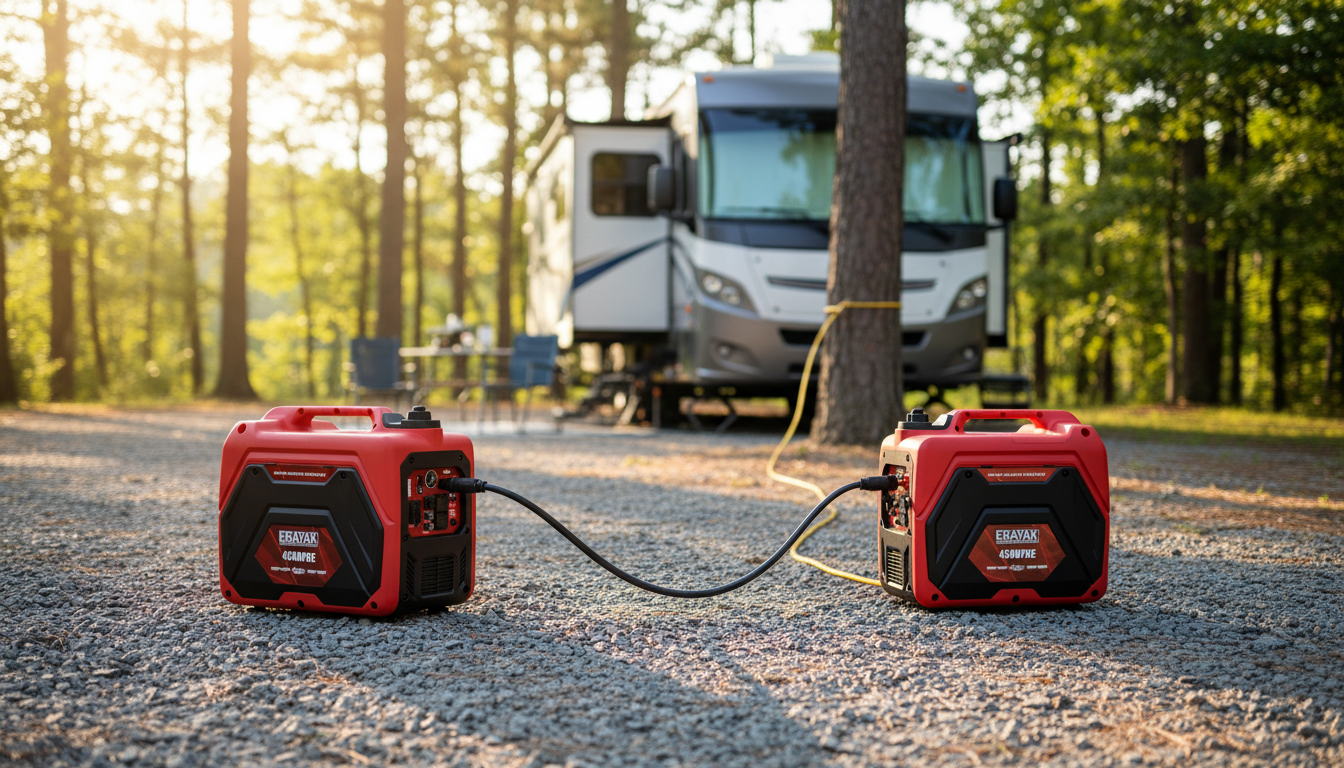Erayak 4500W Dual Fuel Inverter Generators Dual Bundle with Parallel Kit for RV & Home Backup - Erayak Power -