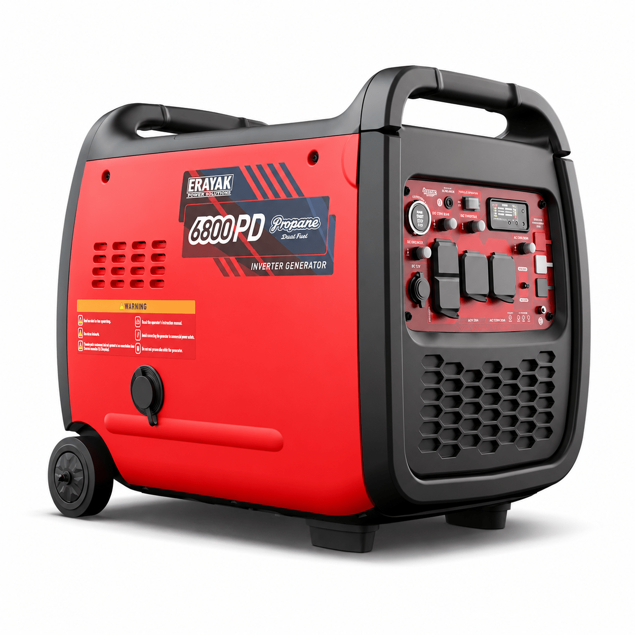 Erayak 6800W Portable Inverter Generator | 120V/240V For RV & Home Backup, Dual-Fuel - Erayak Power - Inverter Generator - EK-6800PD