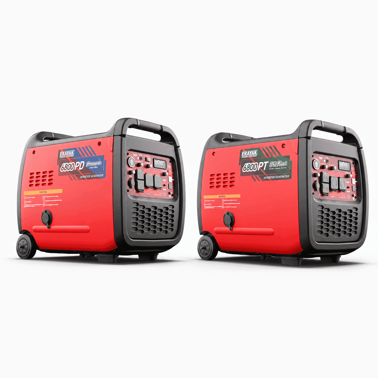 Erayak 6800W Portable Inverter Generator | 120V/240V Home Backup, Dual - Fuel & Tri - Fuel Options - Erayak Power - Inverter Generator - EK-6800PD