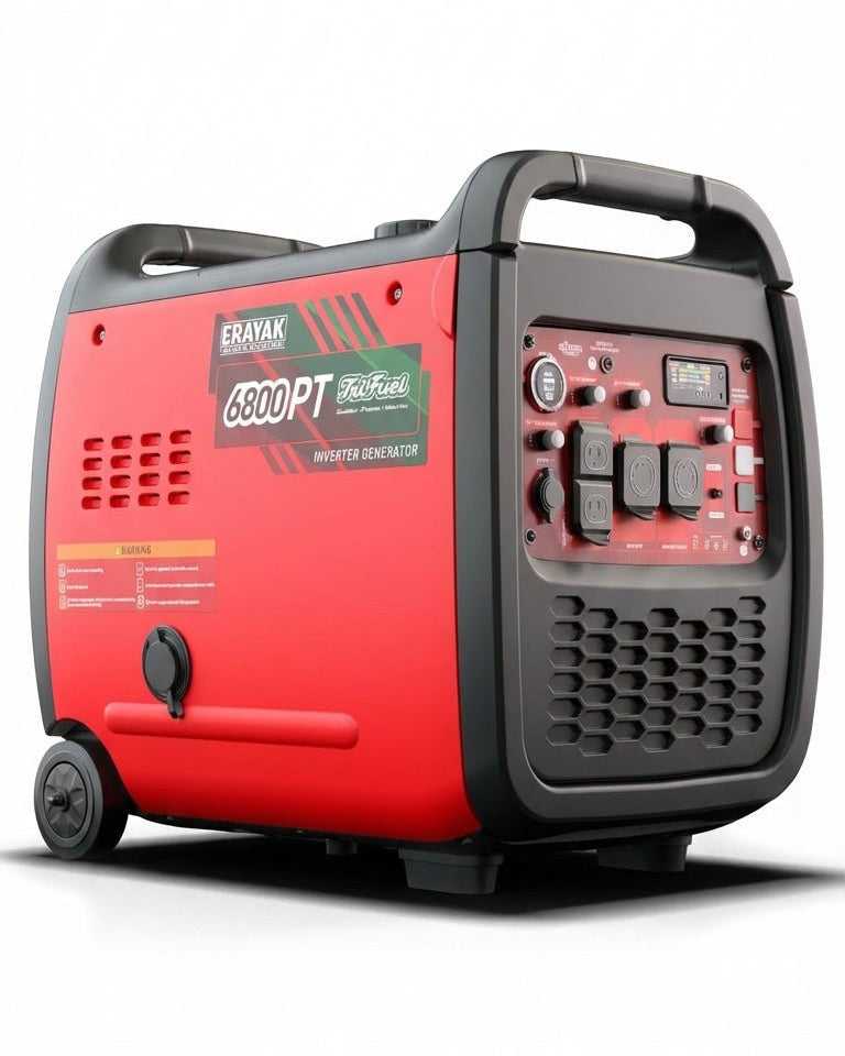 Erayak 6800W Portable Inverter Generator - 120V/240V Home Backup | Dual Fuel & Tri - Fuel Ready - Erayak Power