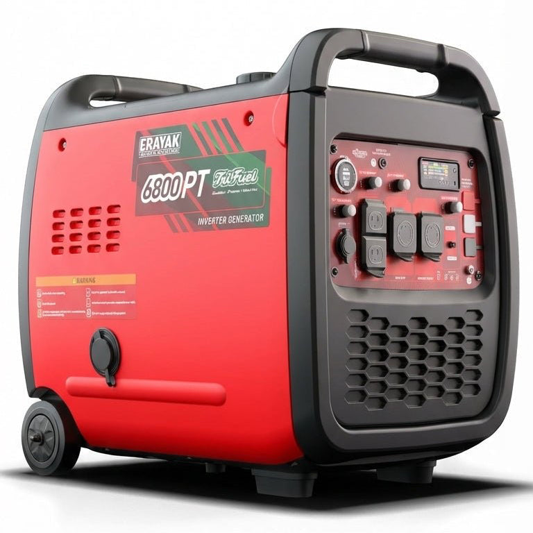 Erayak 6800W Portable Inverter Generator - 120V/240V Home Backup | Dual Fuel & Tri - Fuel Ready - Erayak Power