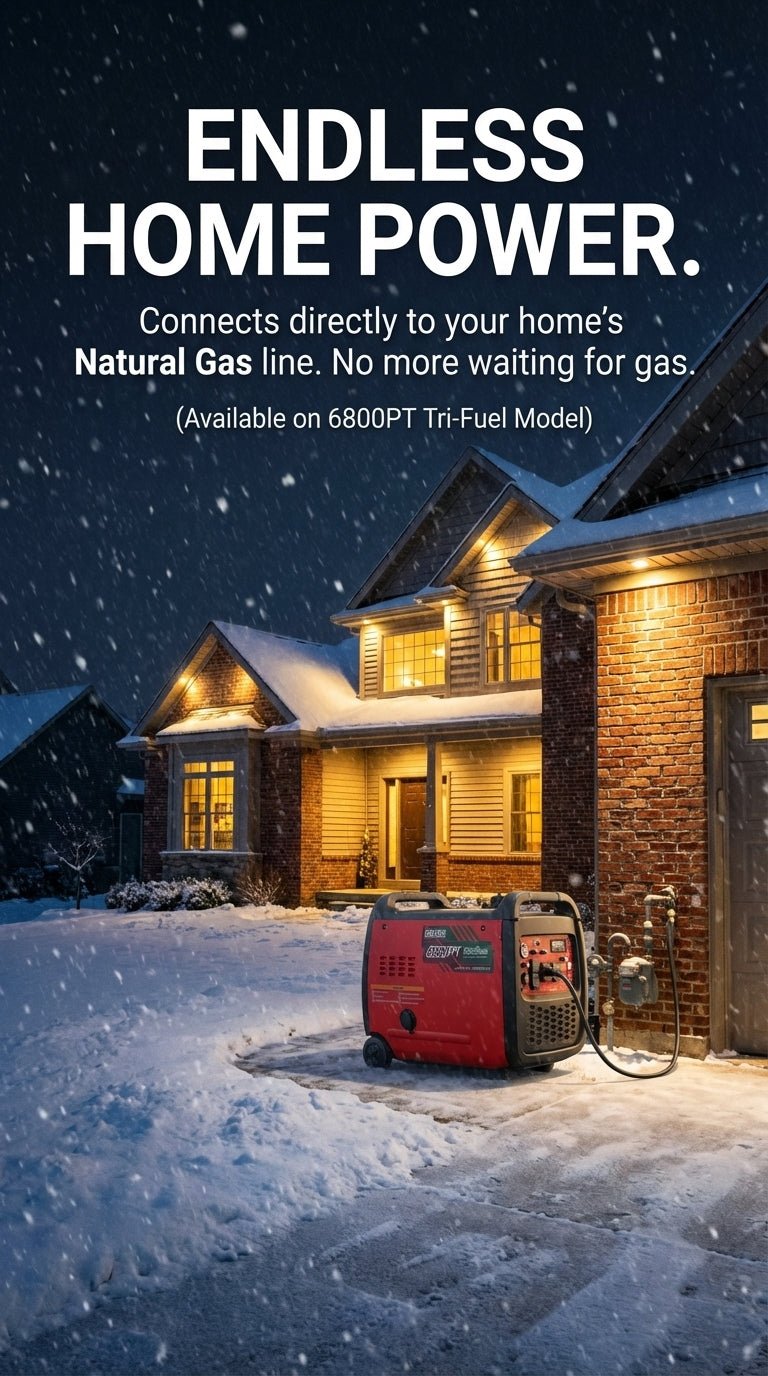 Erayak 6800W Portable Inverter Generator - 120V/240V Home Backup | Dual Fuel & Tri - Fuel Ready - Erayak Power