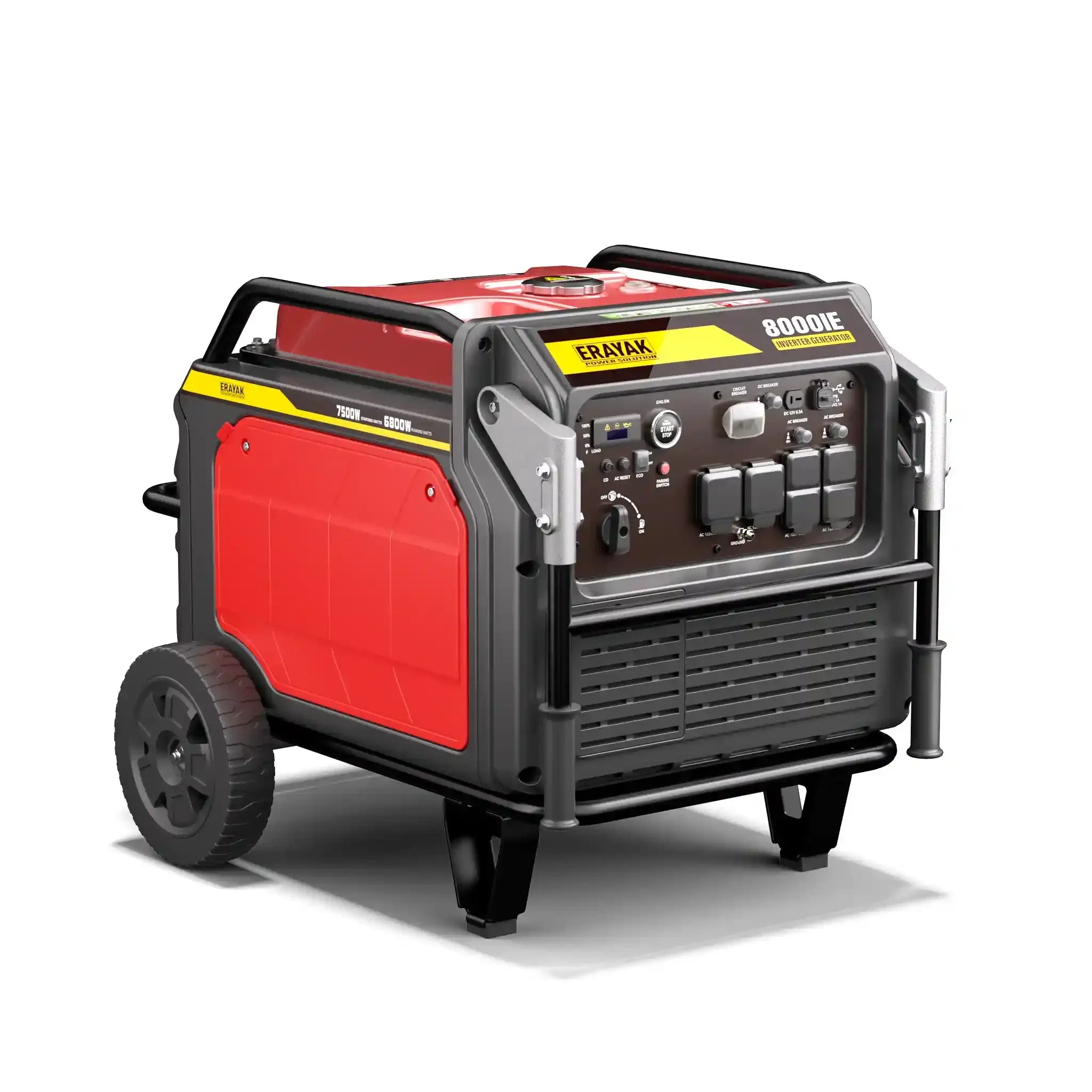 Erayak 8000W Inverter Generator — 120/240V Home Backup, Quiet Remote Electric Start, Whole-Home Emergency Power