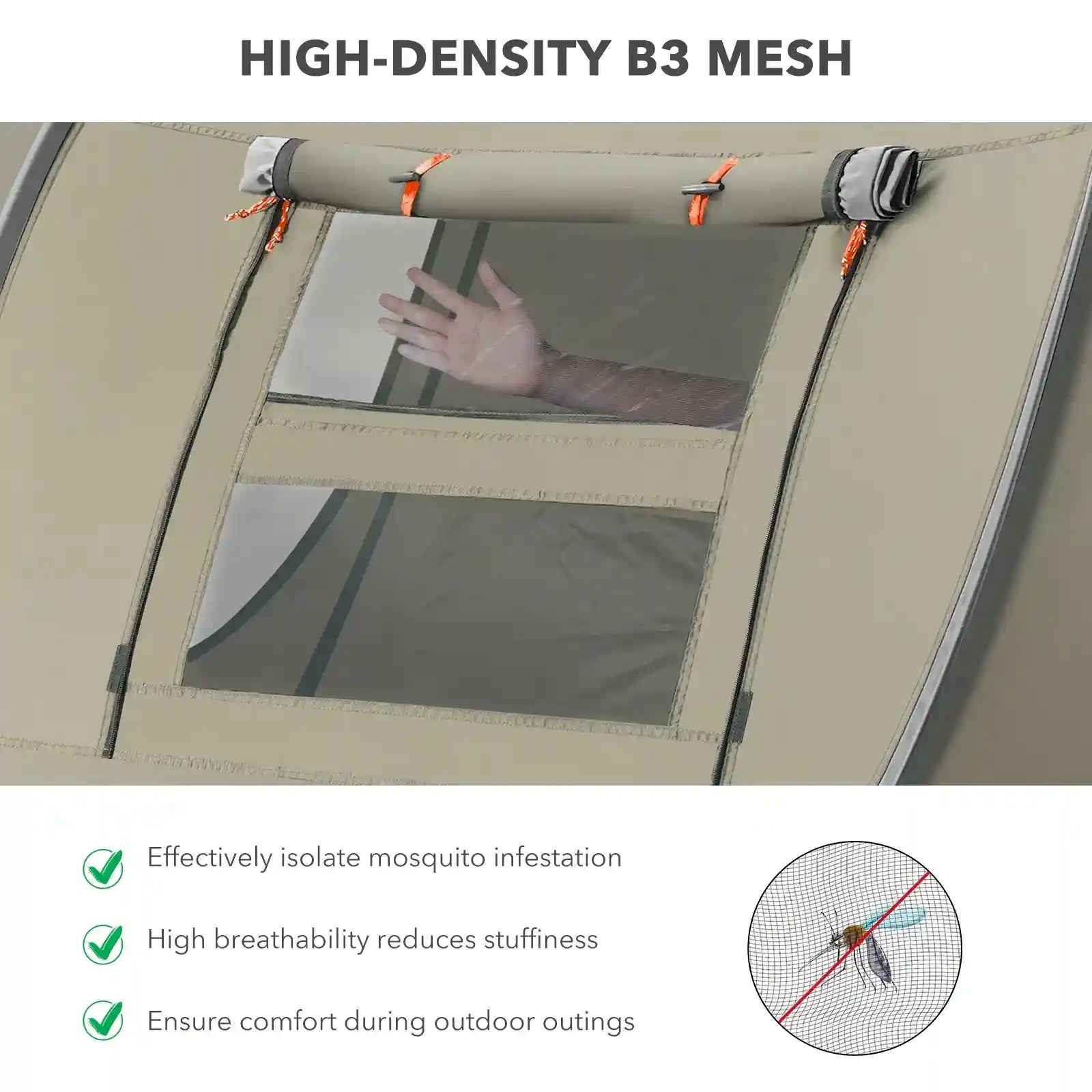 Instant Tent 4-Person Camp Tent, Auto Setup Pop up Tent, Pordable, Huge Door & Windows, Green