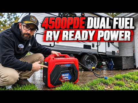 Gas or Propane ERAYAK 4500PDE Dual-Fuel RV Generator