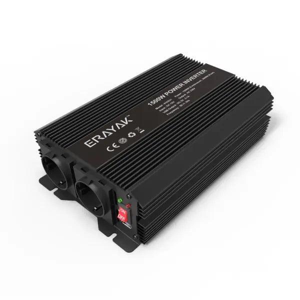 ERAYAK Wechselrichter 1500 W/3000 W Solarkonverter 12 V DC AC – ideal für  Auto, LKW, Wohnmobil, Wohnmobil