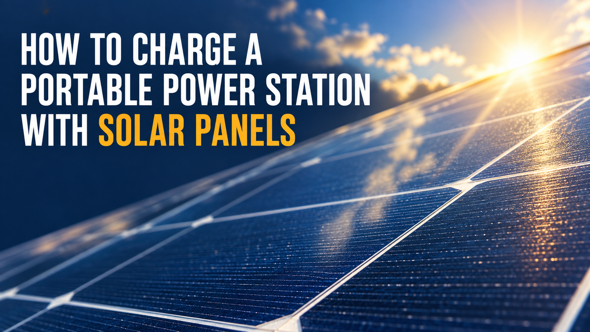 How to Charge a Portable Power Station With Solar Panels