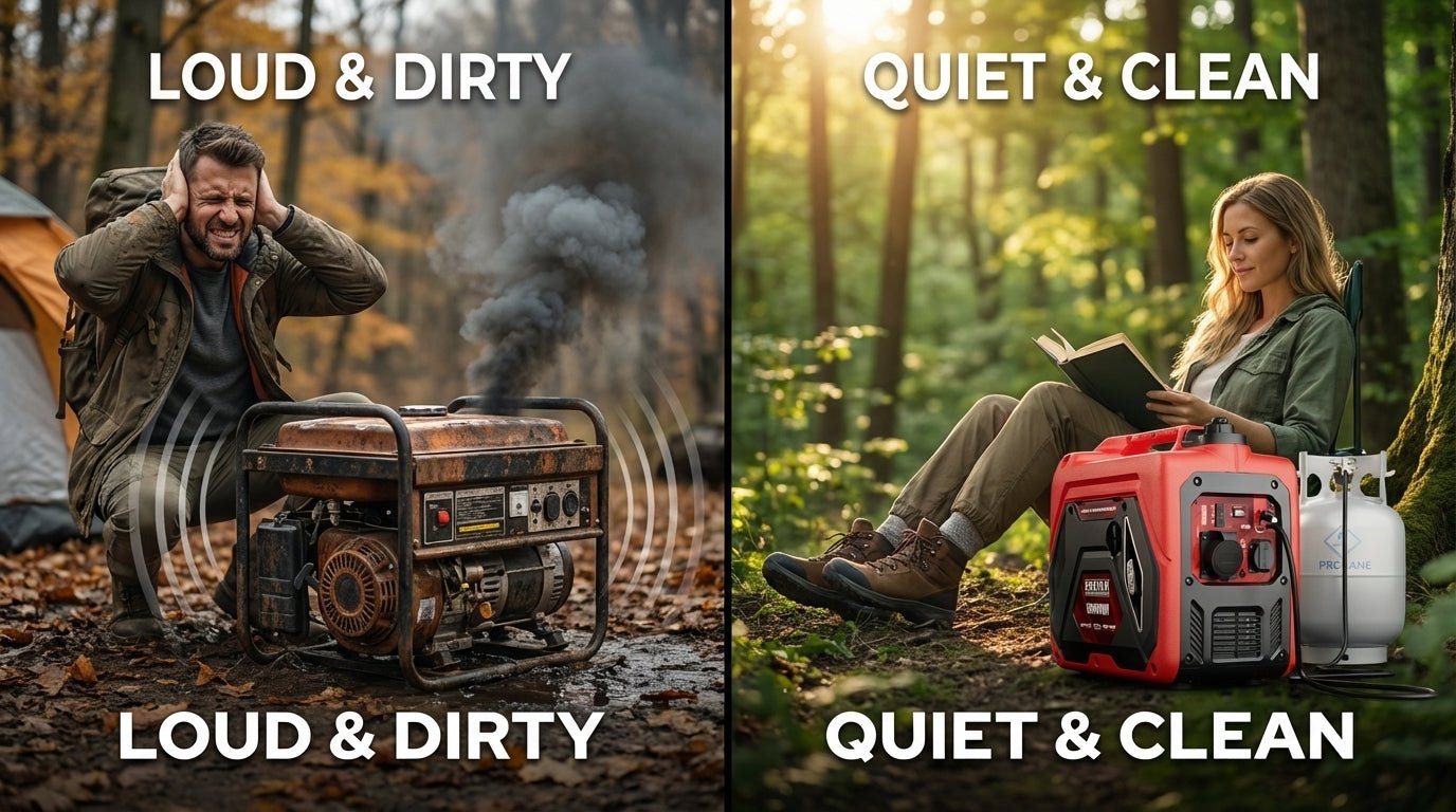 Are Propane Generators Quieter Than Gas? [2026 Noise Guide] - Erayak Power