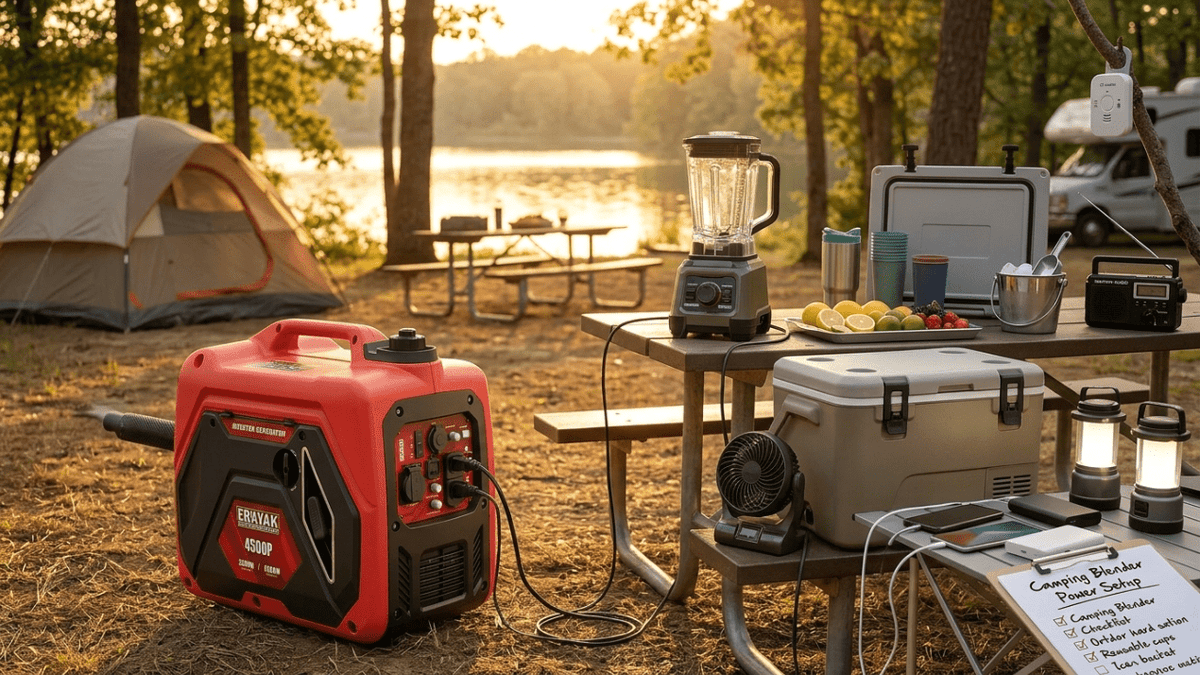 Camping Blender Power Setup: Generator Guide for Smoothies, Drinks and Camp Kitchens - Erayak Power