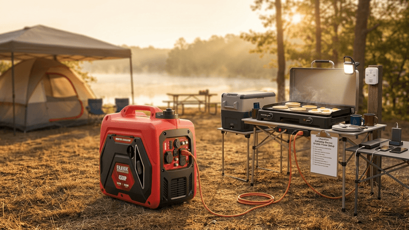 Camping Electric Griddle Power Setup: Generator Guide for Outdoor Breakfast and Camp Kitchens - Erayak Power