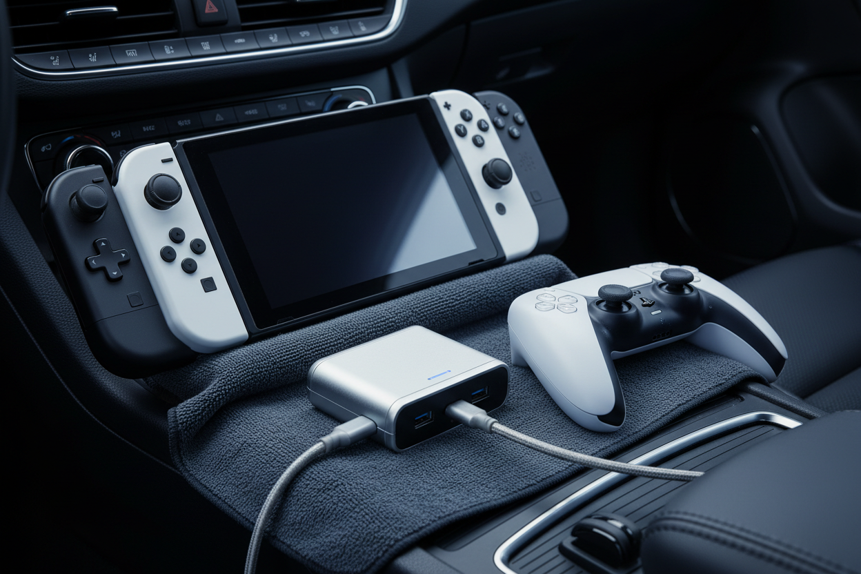 How to Charge a Game Console in Your Car