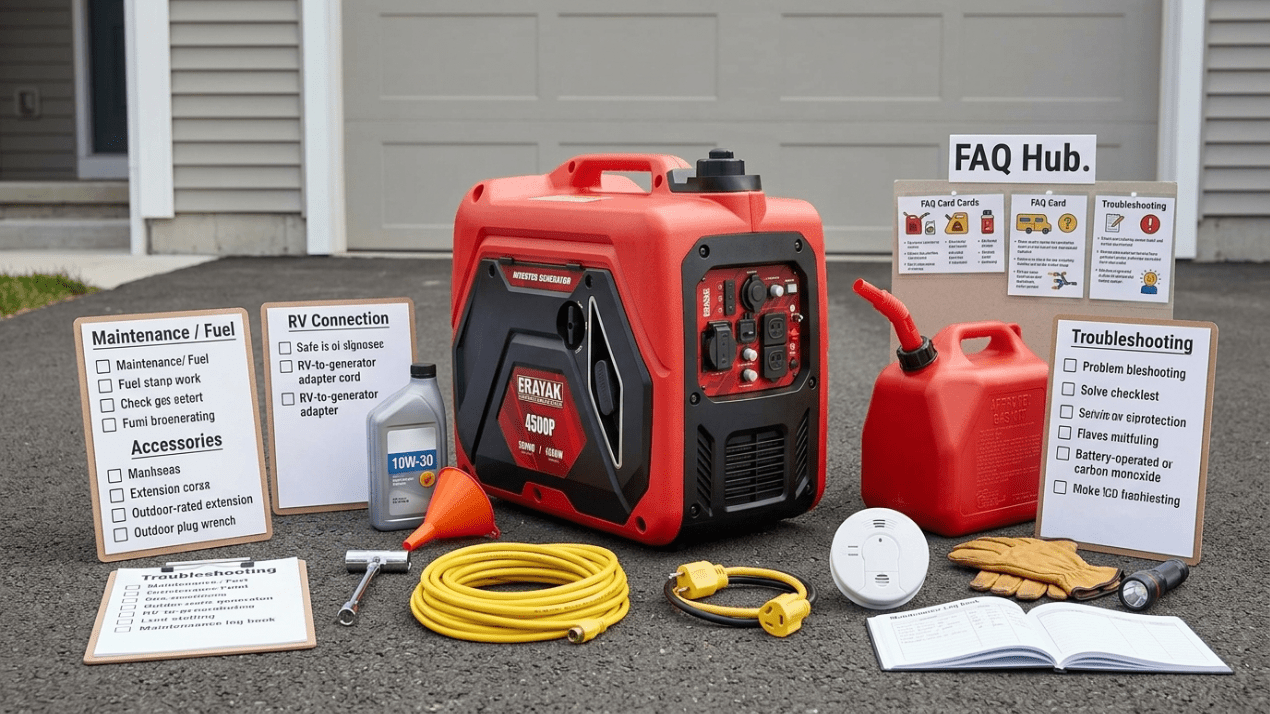 Generator FAQ Hub: Maintenance, Fuel, RV Connection and Accessories - Erayak Power