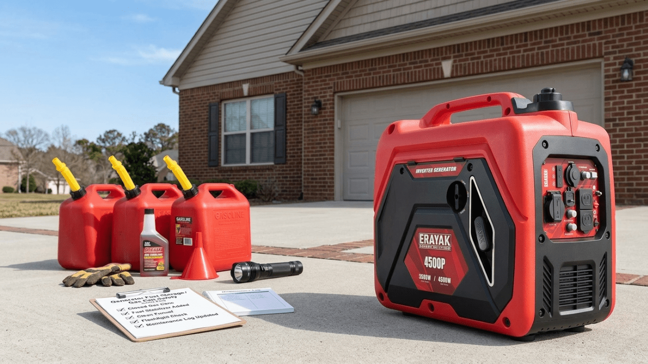 Generator Fuel Storage Safety: Gas Can Tips for Backup Power - Erayak Power