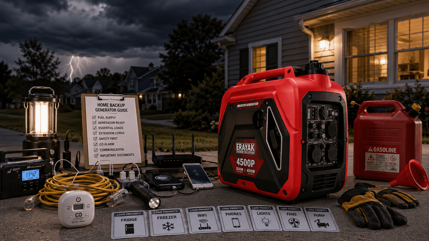 Home Backup Generator Sizing Guide: What Can It Run During an Outage? - Erayak Power