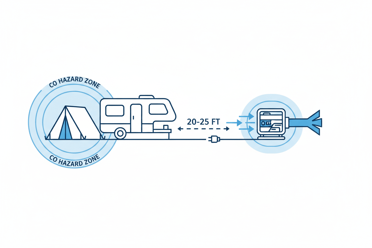 How Far Should a Generator Be From a Tent or Campsite? - Erayak Power