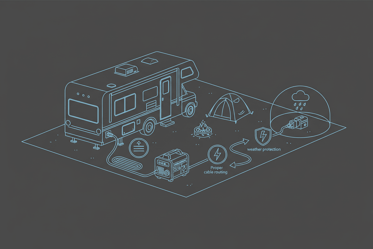 How to Safely Connect an RV to a Generator: Cords, Adapters, and Grounding - Erayak Power