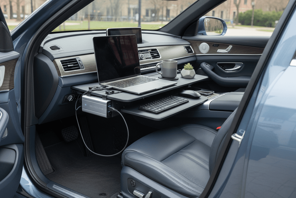 In Car Workstation Setup