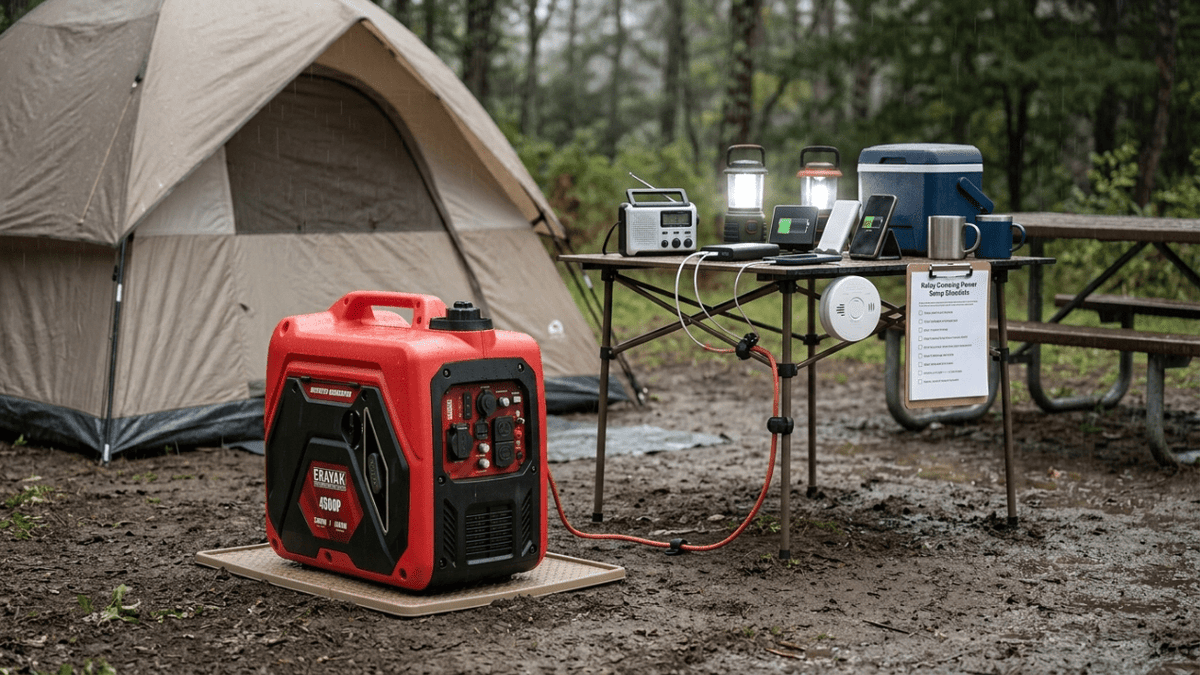 Rainy Camping Power Setup: Portable Generator Guide for Wet Weather Campsites - Erayak Power